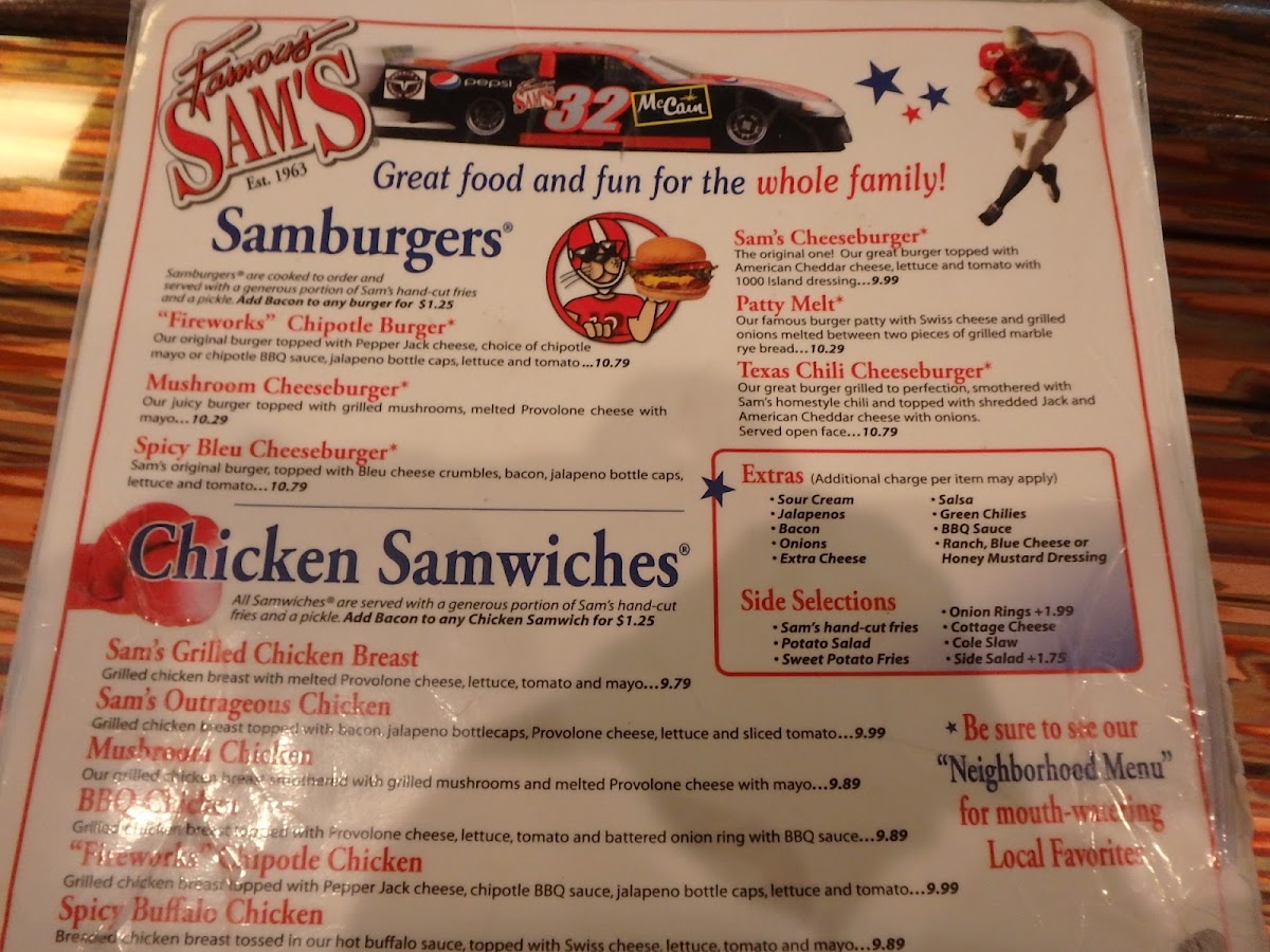 Famous Sam's Menu - Image 4